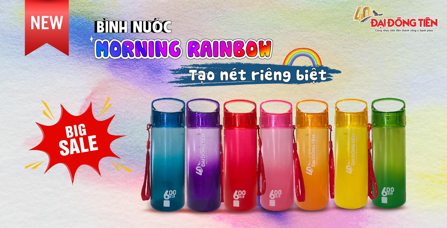 Bình Nước Morning RainBow Đa Sắc Màu Tạo Nét Riêng Biệt