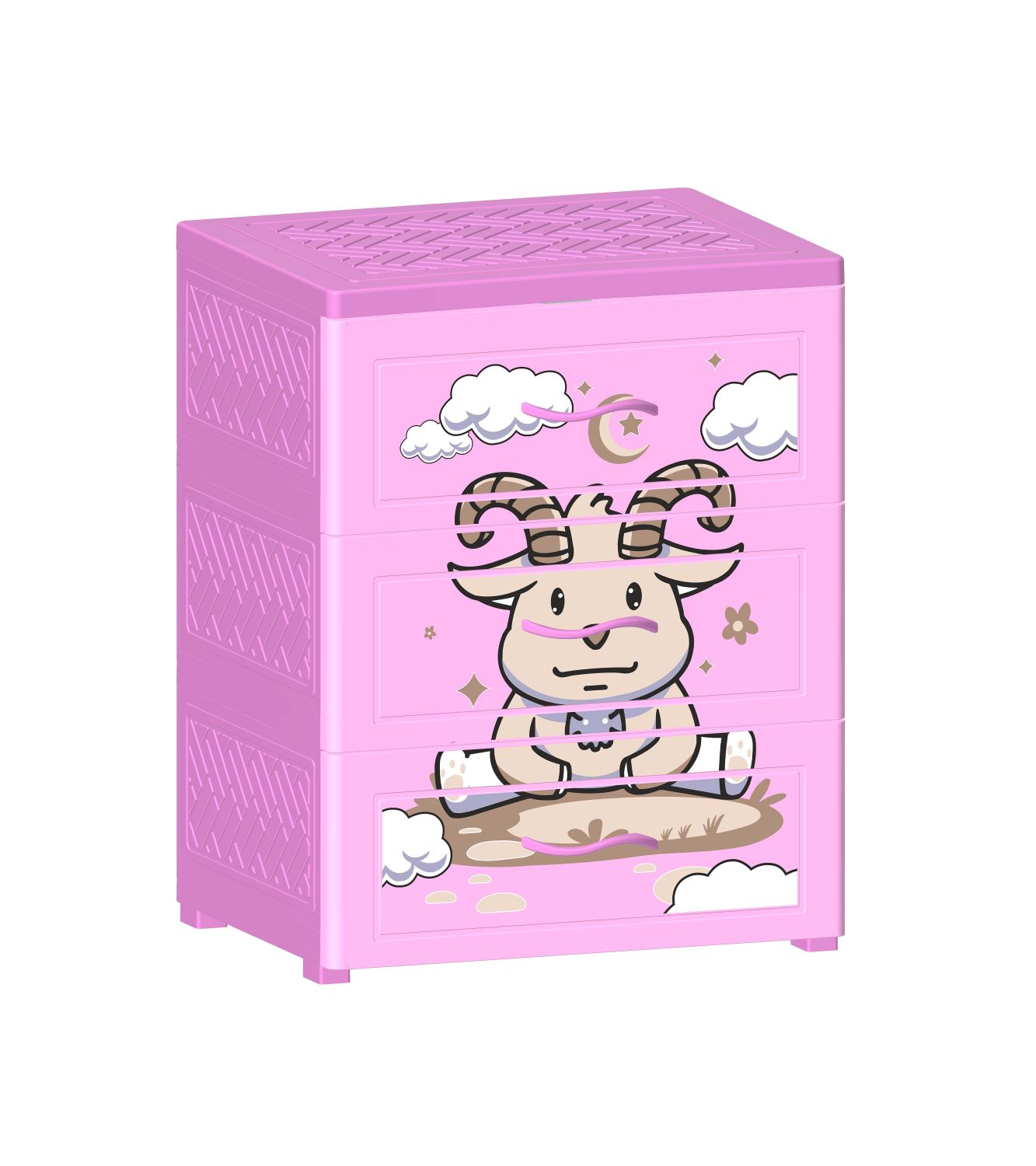 Tủ Nhựa 3 Tầng Nova Dê Ăn Cỏ T1727-3