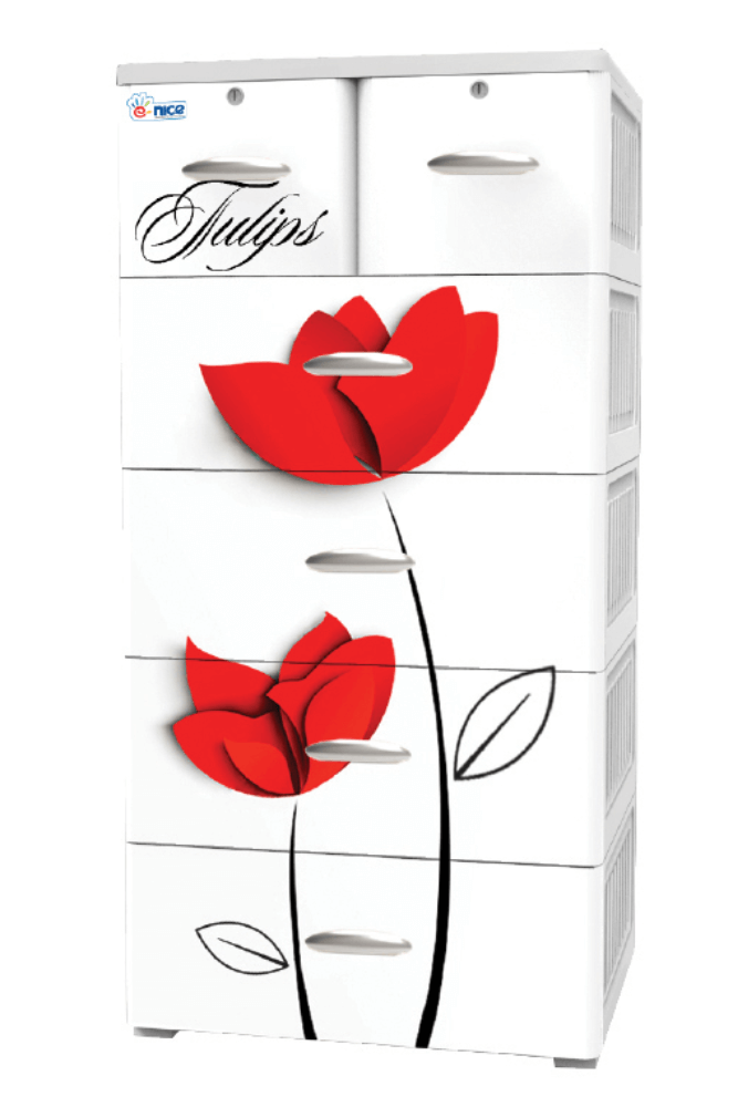 Tủ Nhựa Cao Cấp Royal Nhỏ Hoa Tulip