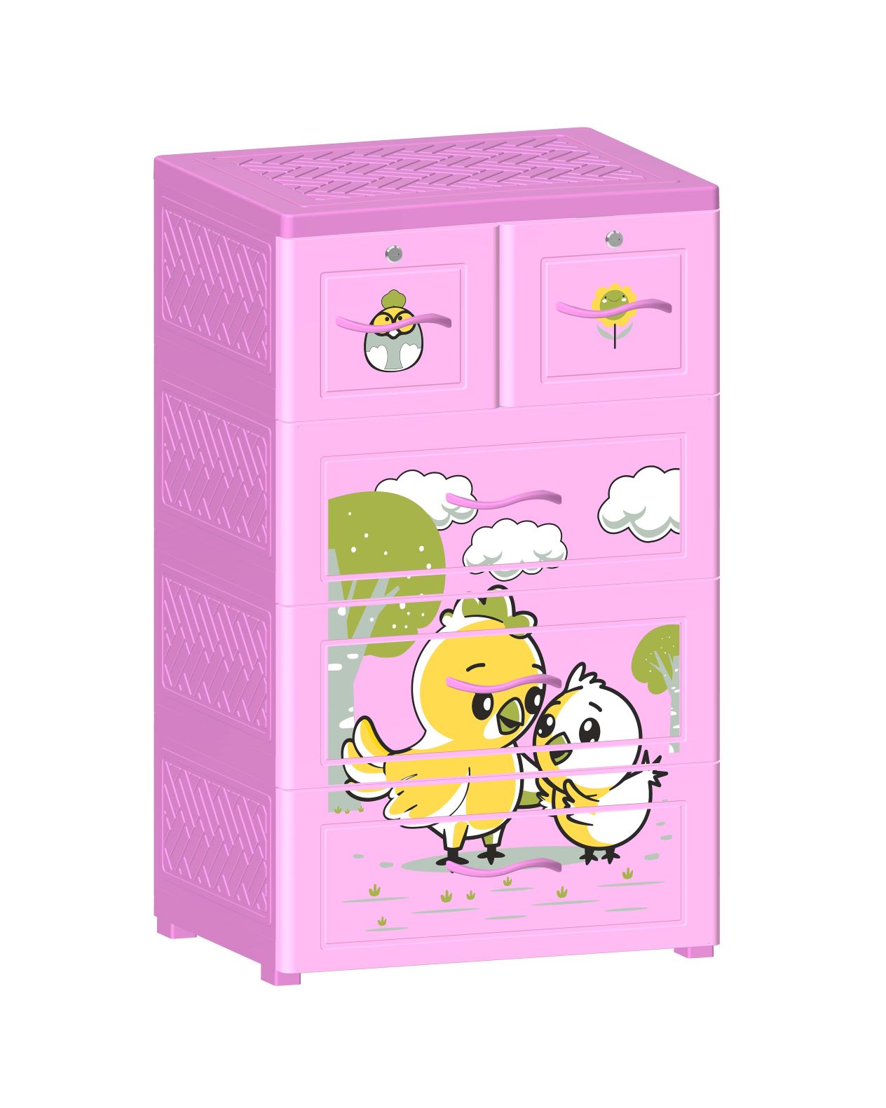 Tủ 4 Ngăn Nhựa Nova Gia Đình Gà T1727-4