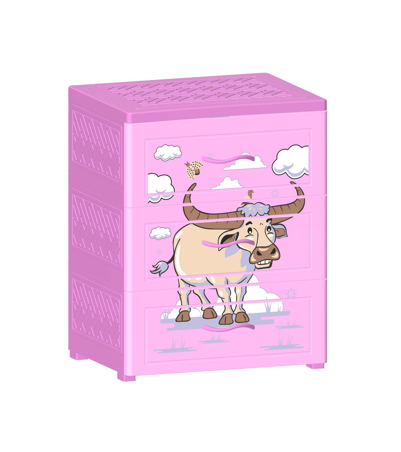 Tủ Nhựa 3 Tầng Nova Trâu Cười T1727-3