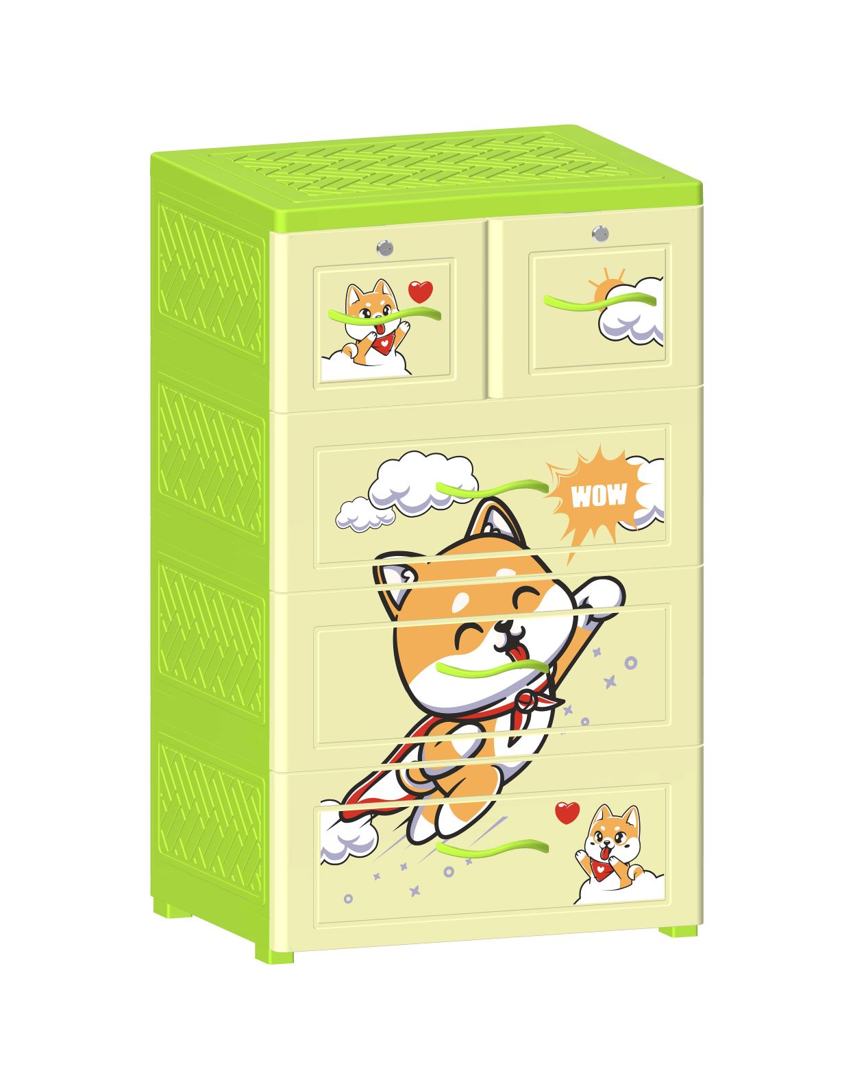 Tủ Nhựa 4 Ngăn Kéo Nova Cún Siêu Nhân T1727-4