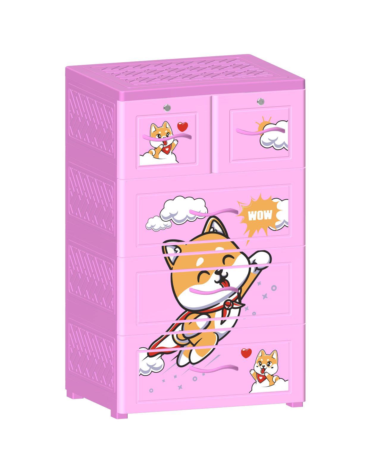 Tủ Nhựa 4 Ngăn Kéo Nova Cún Siêu Nhân T1727-4