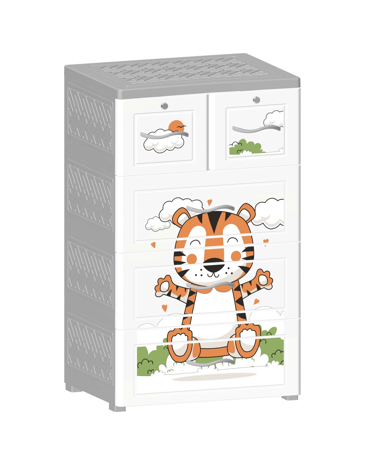 Tủ Nhựa 4 Tầng Nova Hổ Con T1727-4