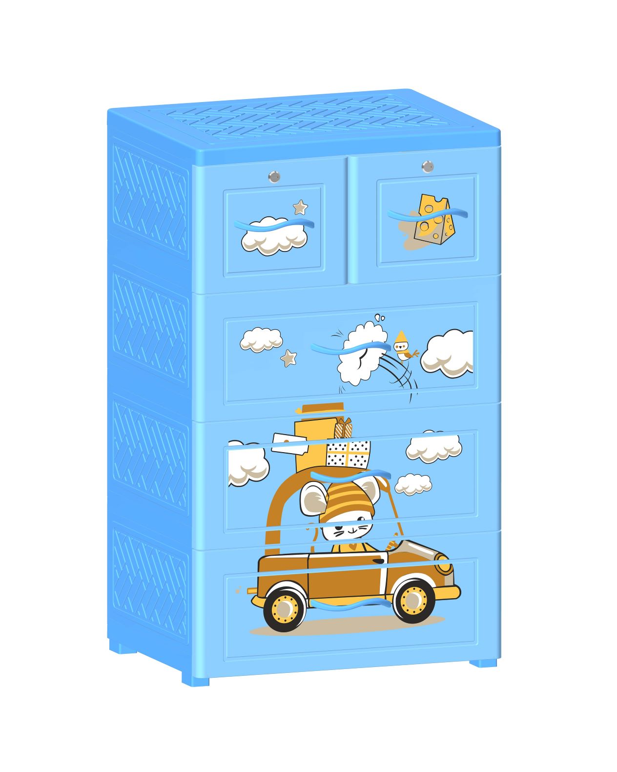 Tủ Nhựa Nova 4 Ngăn Chuột Lái Xe T1727-4