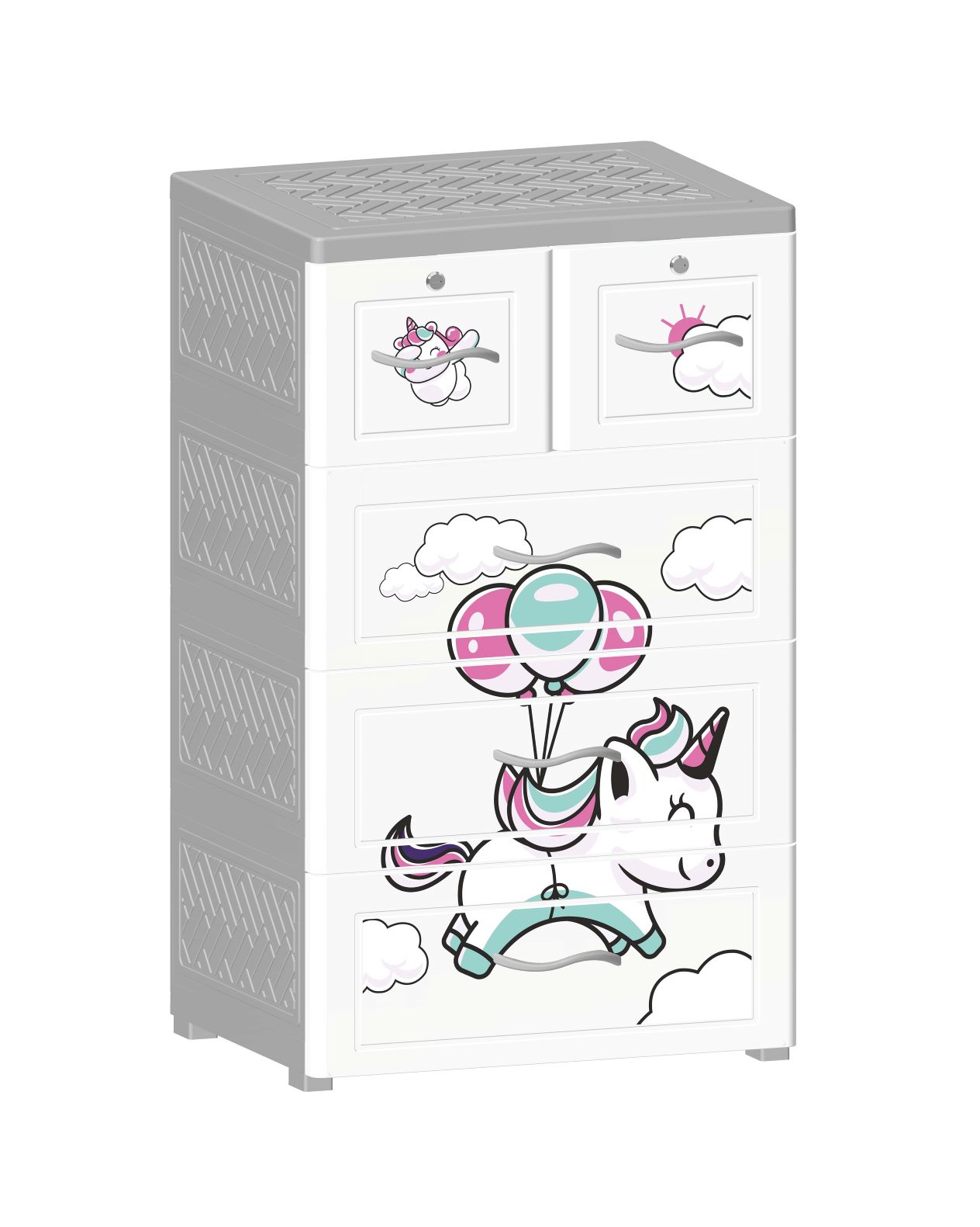 Tủ Nhựa Nova 4 Ngăn Ngựa Cưỡi Mây T1727-4