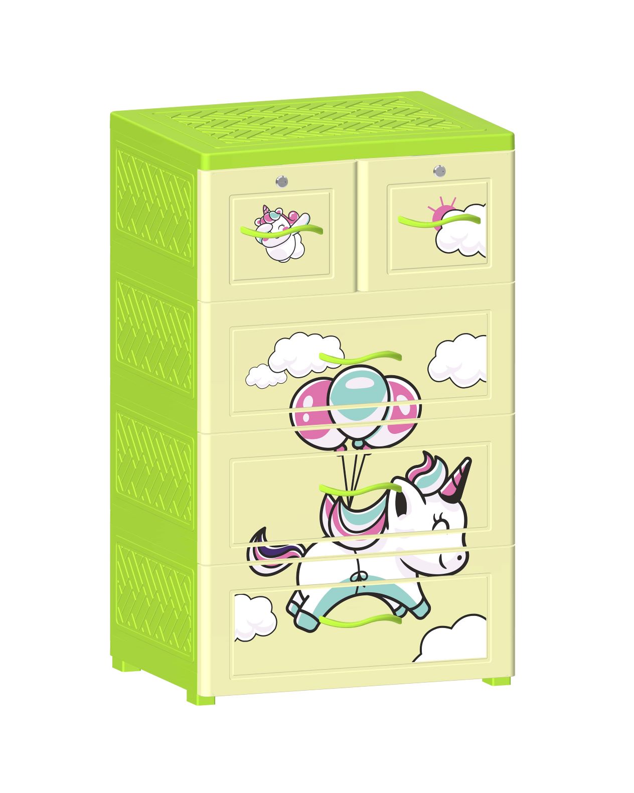 Tủ Nhựa Nova 4 Ngăn Ngựa Cưỡi Mây T1727-4