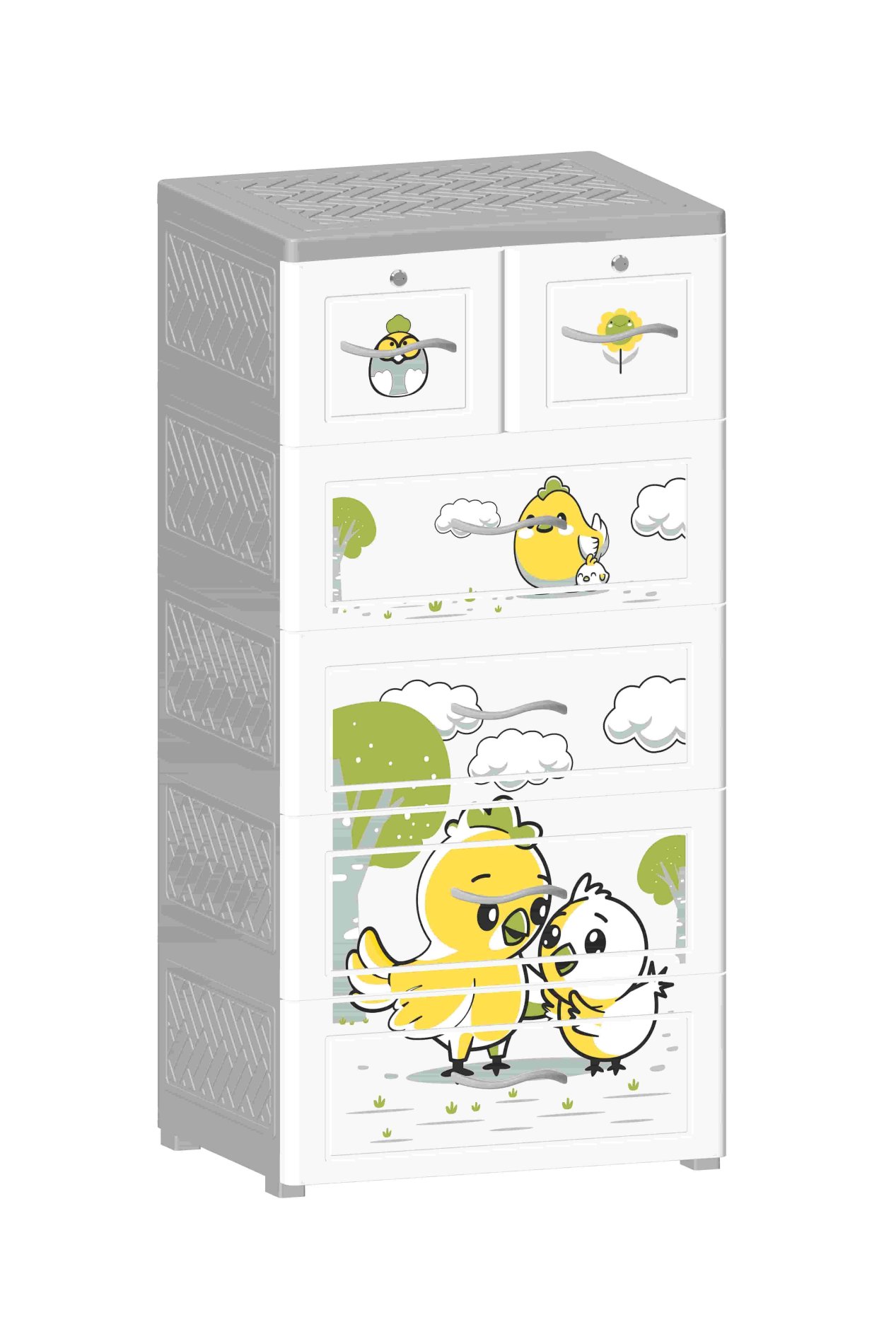 Tủ Nhựa Nova Gia Đình Gà T1727-5 Xinh Xắn