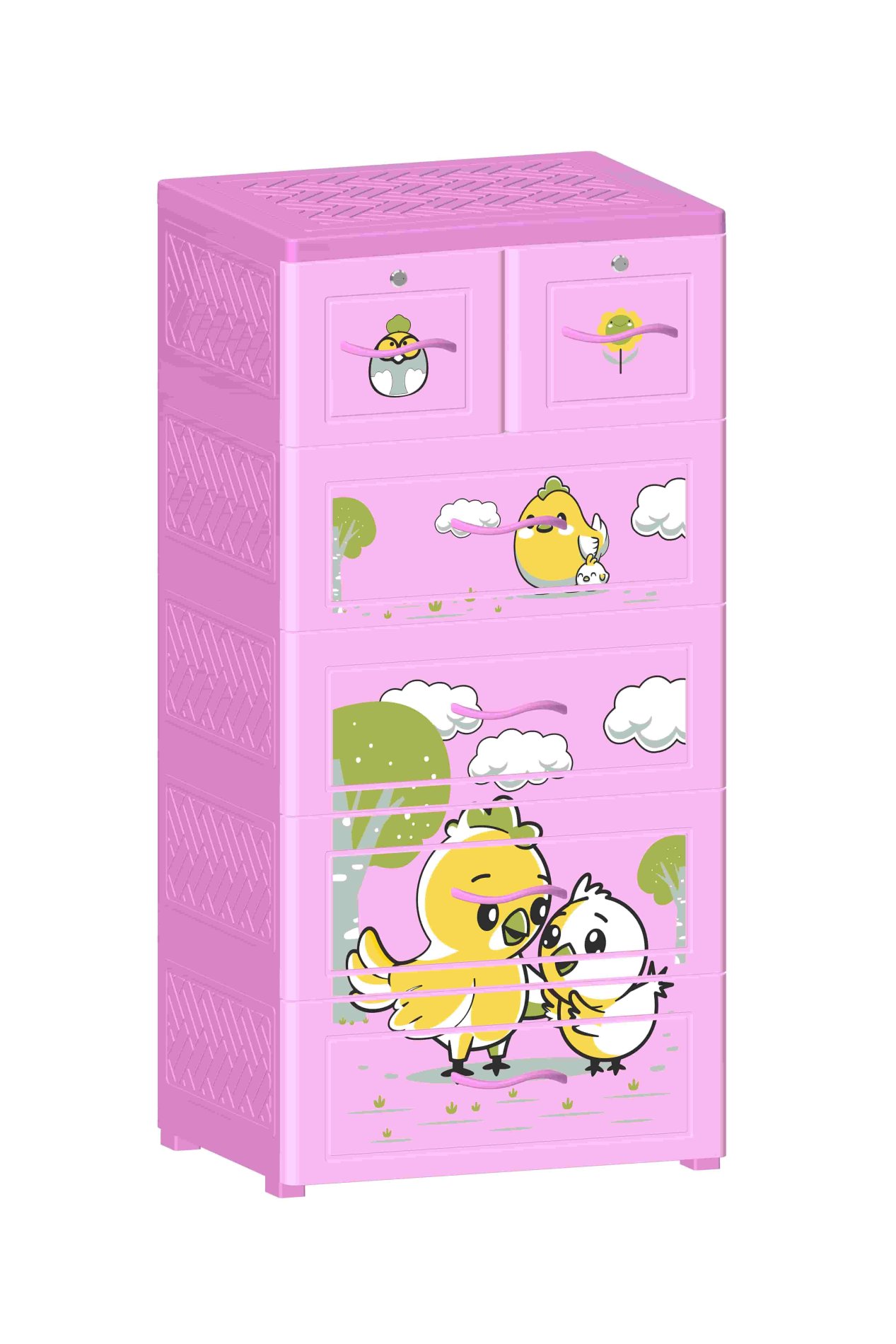 Tủ Nhựa Nova Gia Đình Gà T1727-5 Xinh Xắn