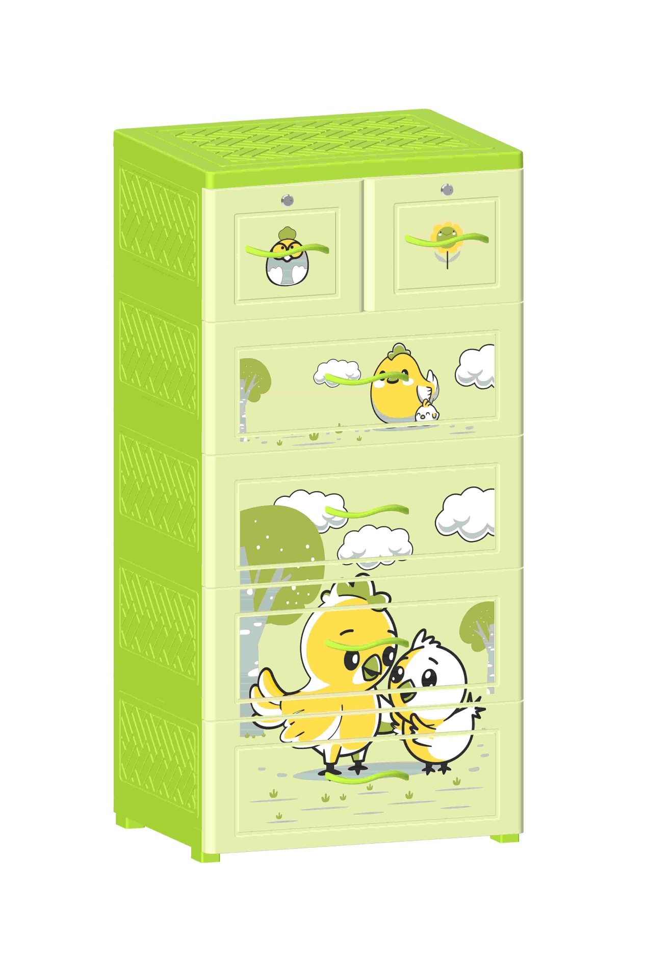 Tủ Nhựa Nova Gia Đình Gà T1727-5 Xinh Xắn