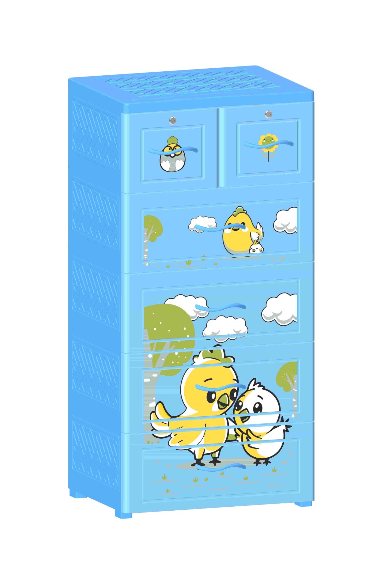 Tủ Nhựa Nova Gia Đình Gà T1727-5 Xinh Xắn